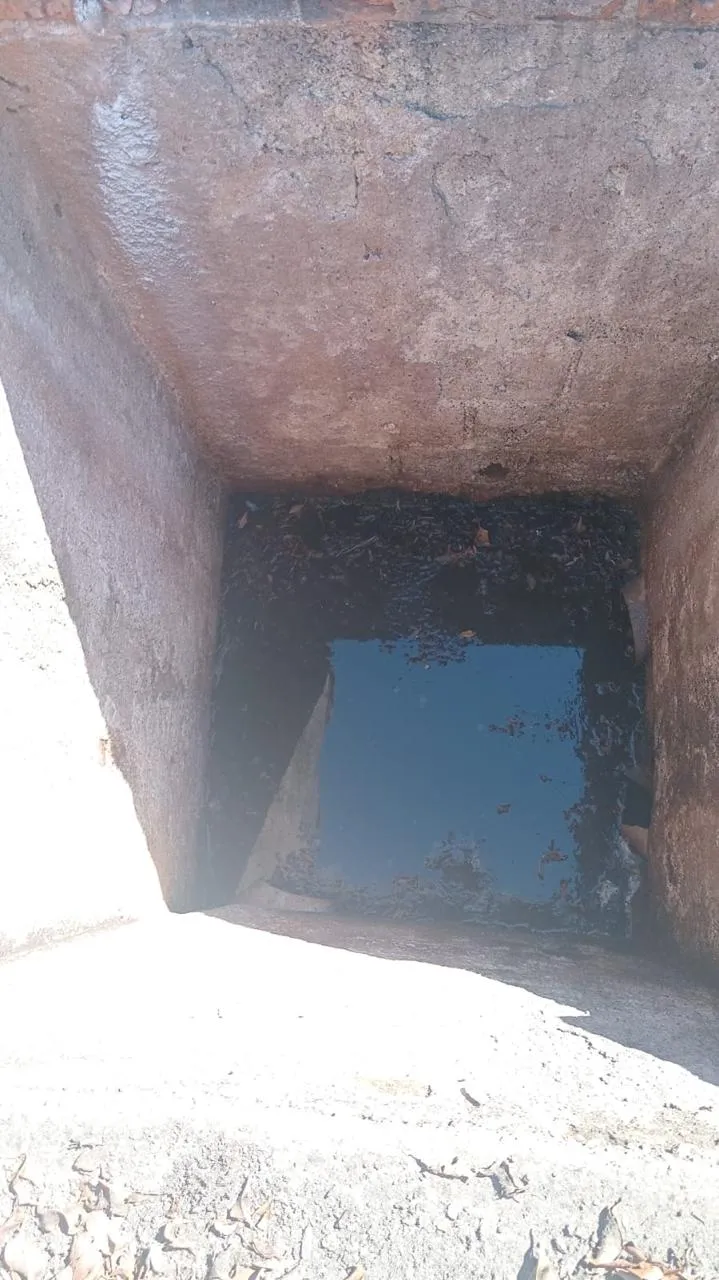 Serviço de desentupimento realizado em Santo André